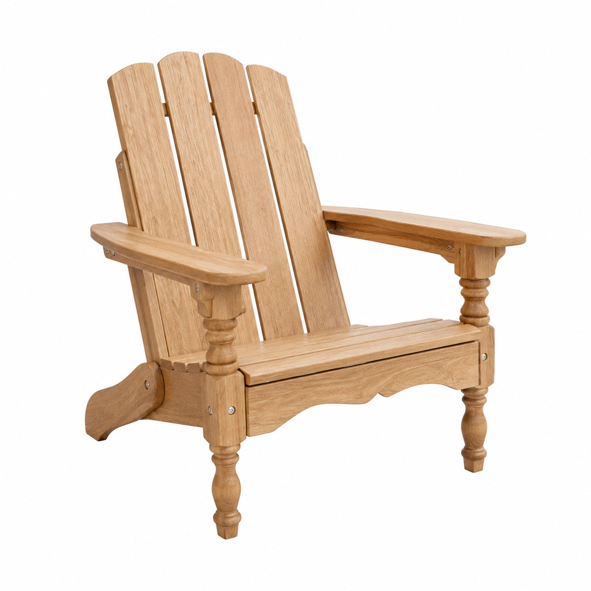 Adirondack-Gartenstuhl 85 x 78 x 105 cm aus Holz natur mit Armlehnen im Landhausstil