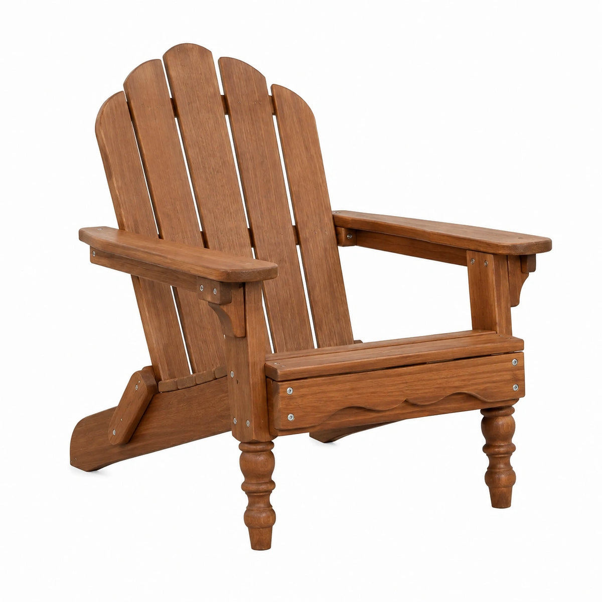 Adirondackstuhl 82 x 90 x 100 cm aus braunem Holz mit breiten Armlehnen